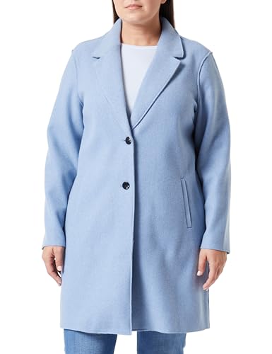 ONLY CARMAKOMA Damen CARNEW Carrie Bonded Coat OTW NOOS Langmantel, Kentucky Blue, M-46/48 von ONLY Carmakoma