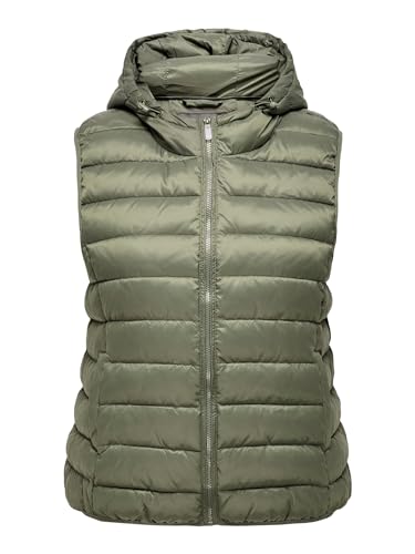 ONLY CARMAKOMA Damen CARNEW Tahoe Hood Waistcoat OTW NOOS Steppweste, Kalamata, S-42/44 von ONLY Carmakoma