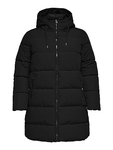 ONLY CARMAKOMA Damen CARNEWDOLLY Long Puffer Coat OTW NOOS Steppmantel, Schwarz, L-50/52 von ONLY Carmakoma