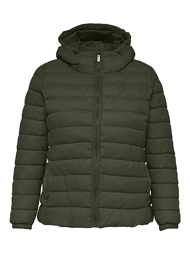 ONLY CARMAKOMA Damen CARTAHOE Hood Jacket OTW NOOS Steppjacke, Forest Night, M-46/48 von ONLY Carmakoma