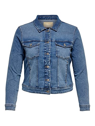 ONLY CARMAKOMA Damen CARWESPA LS Jacket DNM NOOS Jacke, Light Blue Denim, 50 von ONLY Carmakoma