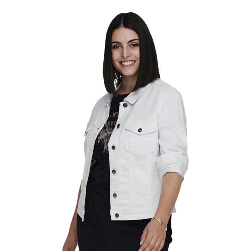 ONLY CARMAKOMA Damen CARWESPA LS Jacket White DNM NOOS Jacke, 48 von ONLY Carmakoma
