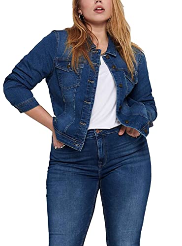 ONLY CARMAKOMA Damen CARWESPA Jacket MBD DNM NOOS Jacke, Medium Blue Denim, 42 von ONLY Carmakoma