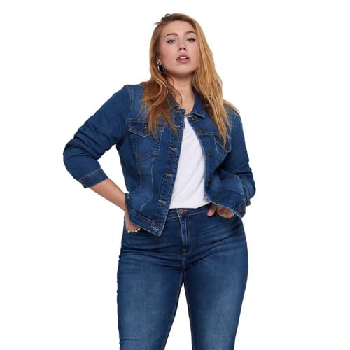 ONLY Carmakoma Damen Carwespa Life Denim Jacket Mbd Noos Jeansjacke, Medium Blue Denim, 54 EU von ONLY Carmakoma