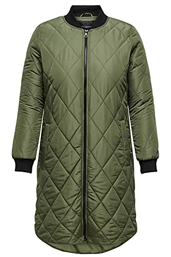 ONLY CARMAKOMA Damen Carcarrot New Ls Long Quilted Jacket Otw Steppjacke, Kalamata, 42 von ONLY Carmakoma