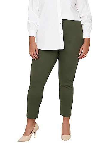 ONLY CARMAKOMA Damen Cargoldtrash Classic Pant Noos Hose, Peat, 46W / 32L EU von ONLY Carmakoma