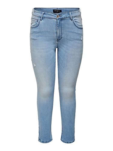 ONLY CARMAKOMA Damen Carkarla Reg Ank Sk Dnm Bj759 Noos Jeans, Light Blue Denim, 52W / 32L EU von ONLY Carmakoma