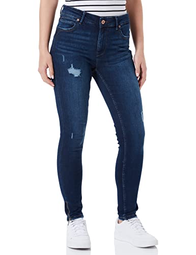 ONLY CARMAKOMA Damen Carkarla Reg Sk Ank Dest Tai357 Dnm Jeans, Dark Blue Denim, 44W / 32L EU von ONLY Carmakoma