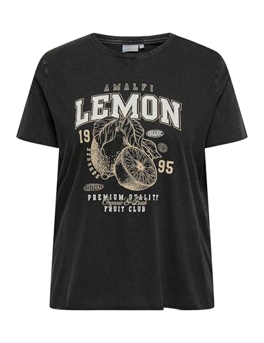 ONLY CARMAKOMA Damen Carlucy Life Reg S/S Top JRS Noos, Black, Large von ONLY CARMAKOMA