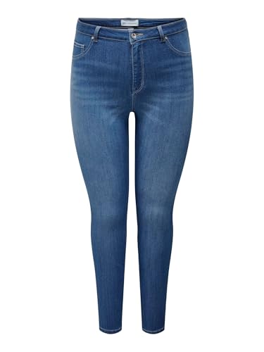 ONLY CARMAKOMA Damen Carstorm Life Hw P Up DNM Bj564 Noos Skinny-fit-Jeans, Light Medium Blue Denim, 44W / 32L EU von ONLY CARMAKOMA