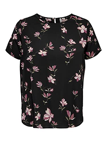 ONLY CARMAKOMA Damen Carvica Noos Wvn Top, Black/Aop:magnolia, 44 Große Größen EU ONLY CARMAKOMA Damen Carvica Noos Wvn Top, Black/Aop:magnolia, 44 Große Größen EU von ONLY Carmakoma
