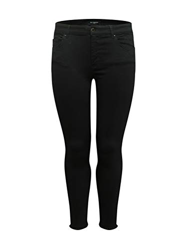 ONLY CARMAKOMA Damen Carwilly Reg Sk Ak Raw Rea2343 Noos Jeans, Schwarz, 50W / 32L EU von ONLY Carmakoma