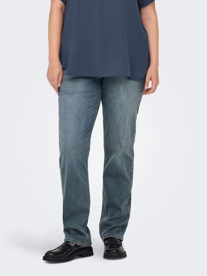 ONLY CARMAKOMA High-waist-Jeans CARWILLY HW STRAIGHT DNM REA2602 NOOS Baumwollmischung, straight fit von ONLY CARMAKOMA