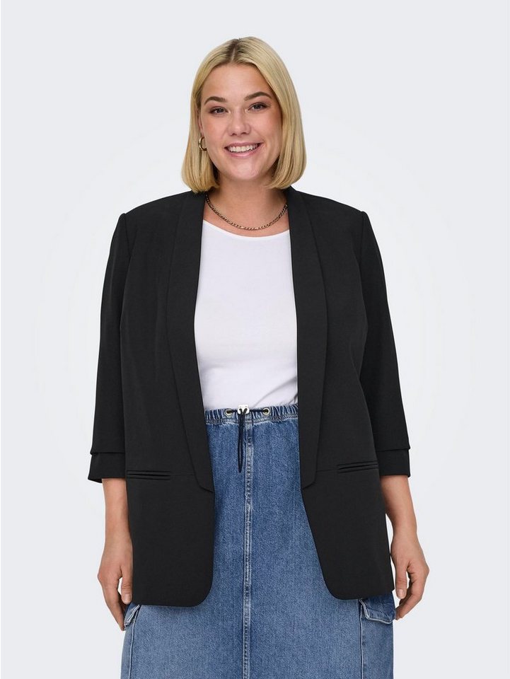 ONLY CARMAKOMA Jackenblazer Plus Size Jacket Business Blazer Zeitloser Stil mit Reverskragen (regular fit) 7100 in Schwarz von ONLY CARMAKOMA