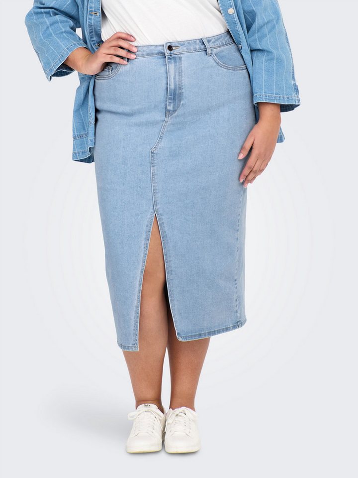 ONLY CARMAKOMA Jeansrock CARSIRI FRONT SLIT SKIRT DNM GUA NOOS von ONLY CARMAKOMA