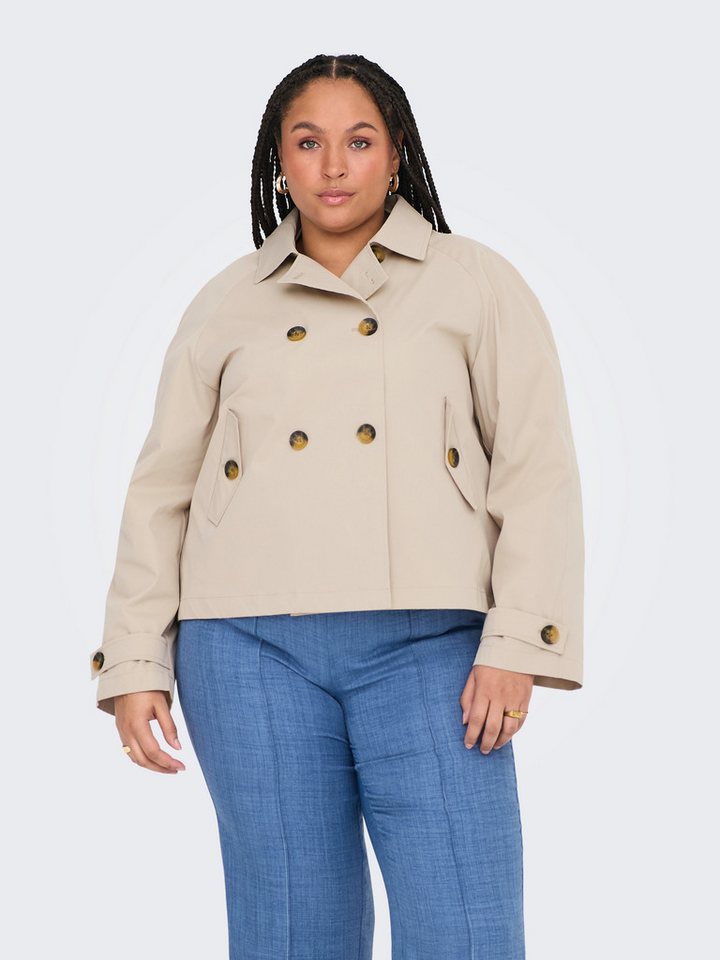 ONLY CARMAKOMA Kurzjacke CARAPRIL LIFE SHORT TRENCHCOAT OTW NOOS von ONLY CARMAKOMA
