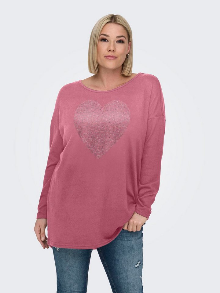 ONLY CARMAKOMA Langarmshirt CARALBA LS LONG TOP JRS mit Glitzernieten von ONLY CARMAKOMA
