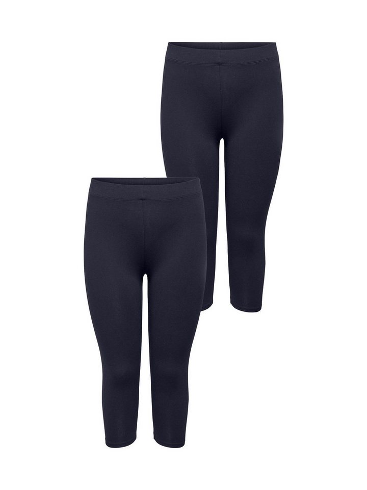 ONLY CARMAKOMA Leggings 2er-SET 3/4 Stretch Übergrößen (2-tlg) 2er-SET CARTIME CALF LEGGINGS JRS von ONLY CARMAKOMA
