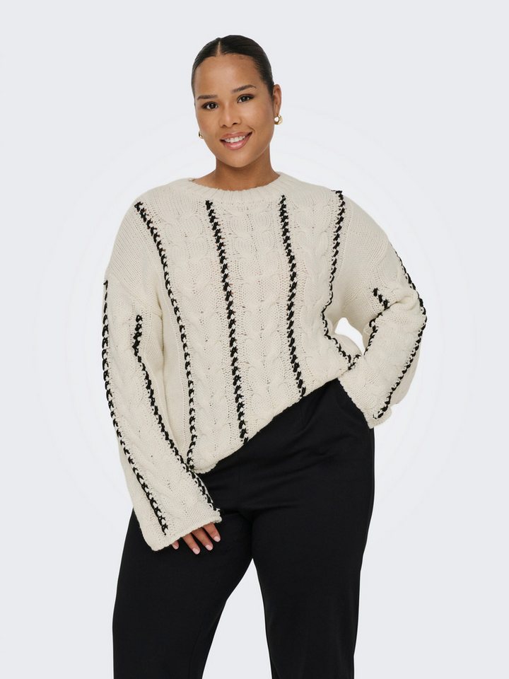 ONLY CARMAKOMA Rundhalspullover CARTESSA CABEL STITCH LS O-NECK KNT von ONLY CARMAKOMA