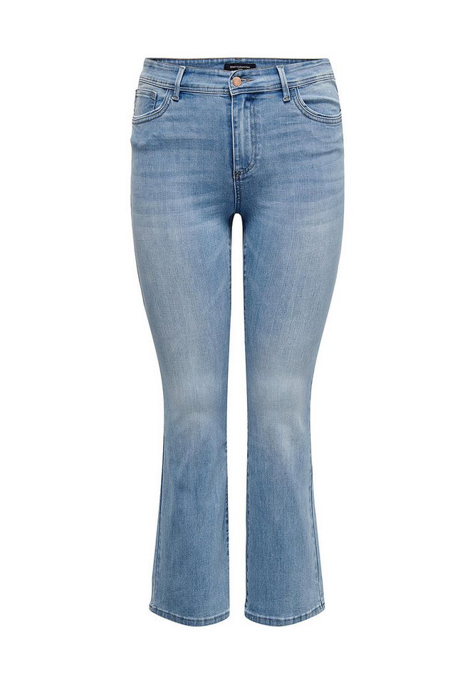 ONLY CARMAKOMA Schlagjeans Curvy Schlaghosen Jeans Plus Size Skinny Denim Flared Pants 6752 in Blau von ONLY CARMAKOMA