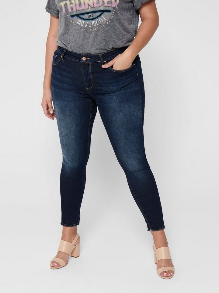 ONLY CARMAKOMA Skinny-fit-Jeans Skinny Stretch Jeans Curvy Plus Size Denim CARWILLY Übergröße (1-tlg) 3909 in Dunkelblau von ONLY CARMAKOMA