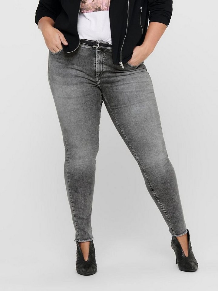 ONLY CARMAKOMA Skinny-fit-Jeans Skinny Stretch Jeans Curvy Plus Size Denim CARWILLY Übergröße (1-tlg) 3909 in Grau von ONLY CARMAKOMA