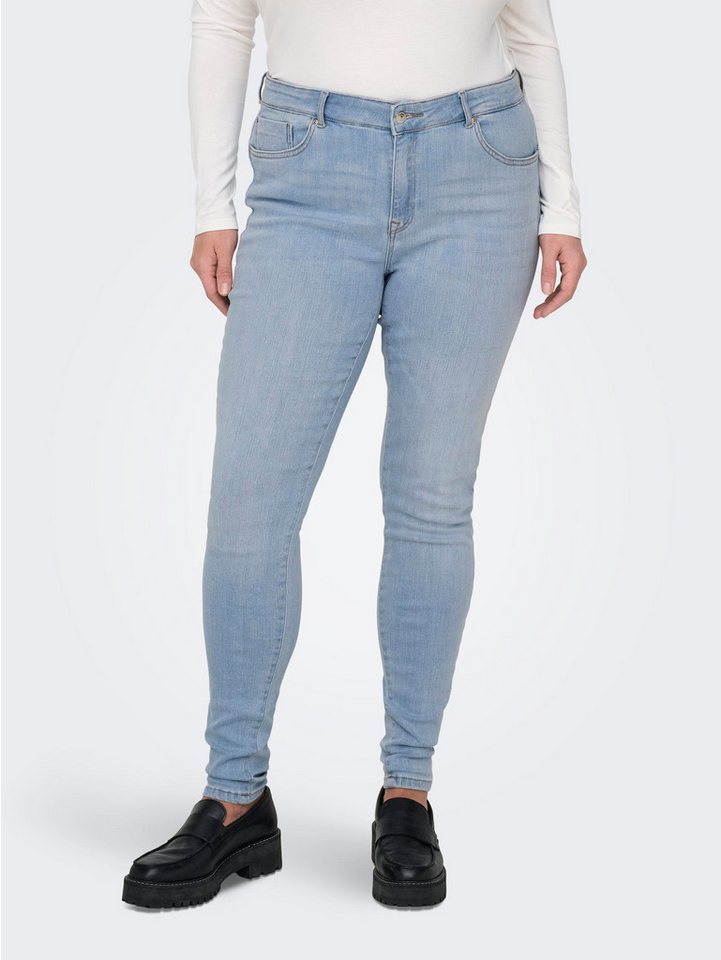 ONLY CARMAKOMA Slim-fit-Jeans Push Up Skinny Jeans Curvy Denim Hose Plus Size Stretch Pants 7215 in Hellblau von ONLY CARMAKOMA