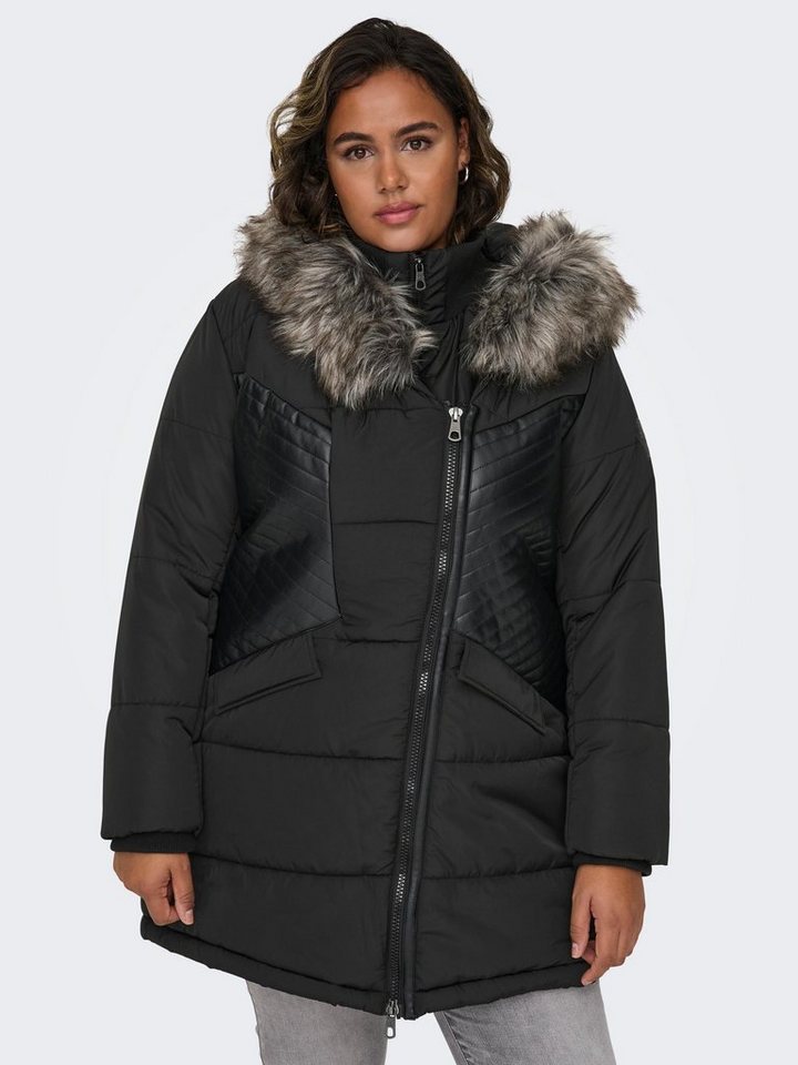 ONLY CARMAKOMA Steppjacke CARLITTA FUR HOOD COAT CC OTW von ONLY CARMAKOMA