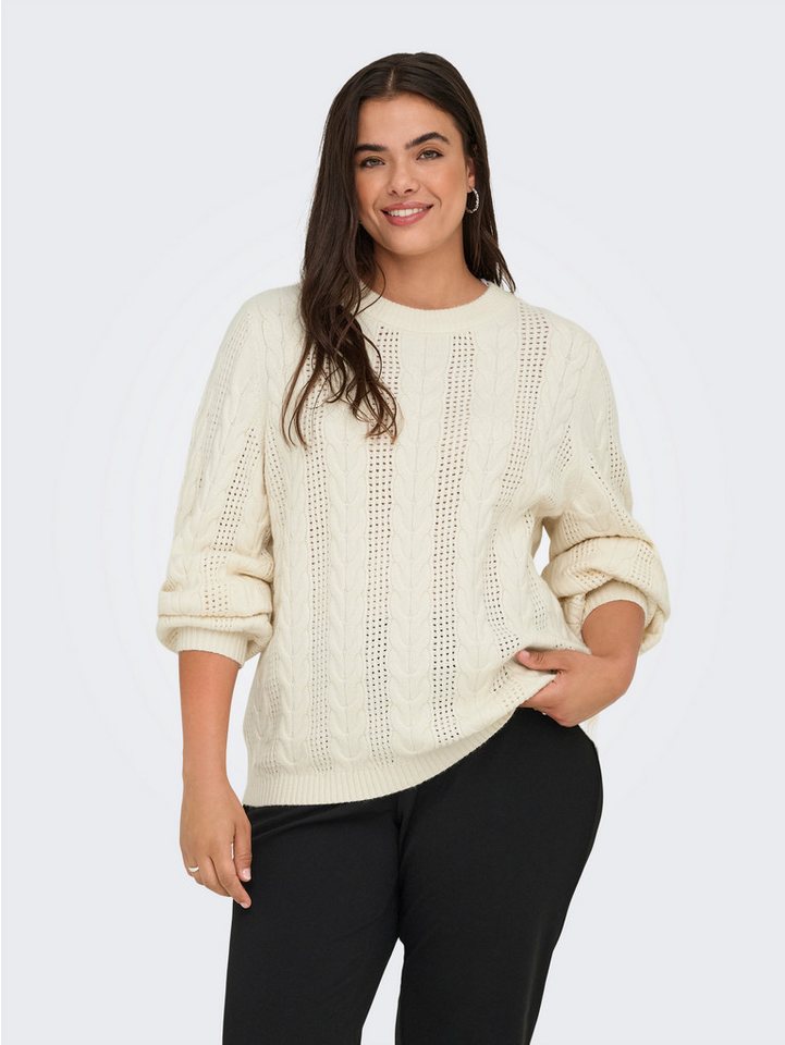 ONLY CARMAKOMA Strickpullover CARRUBINA LS CABLE O-NECK KNT NOOS von ONLY CARMAKOMA