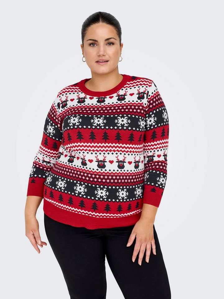 ONLY CARMAKOMA Strickpullover CARXMAS REINDEER LS O-NECK KNT von ONLY CARMAKOMA