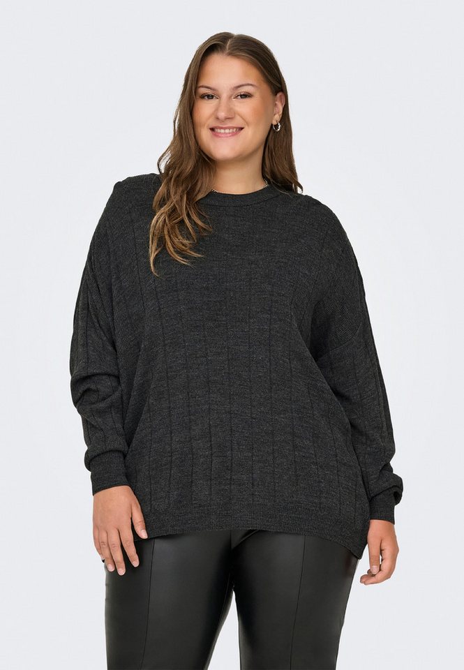 ONLY CARMAKOMA Strickpullover Strickpullover mit Muster Rundhals Langarm Curvy CARTESS LS O-NECK KNT von ONLY CARMAKOMA