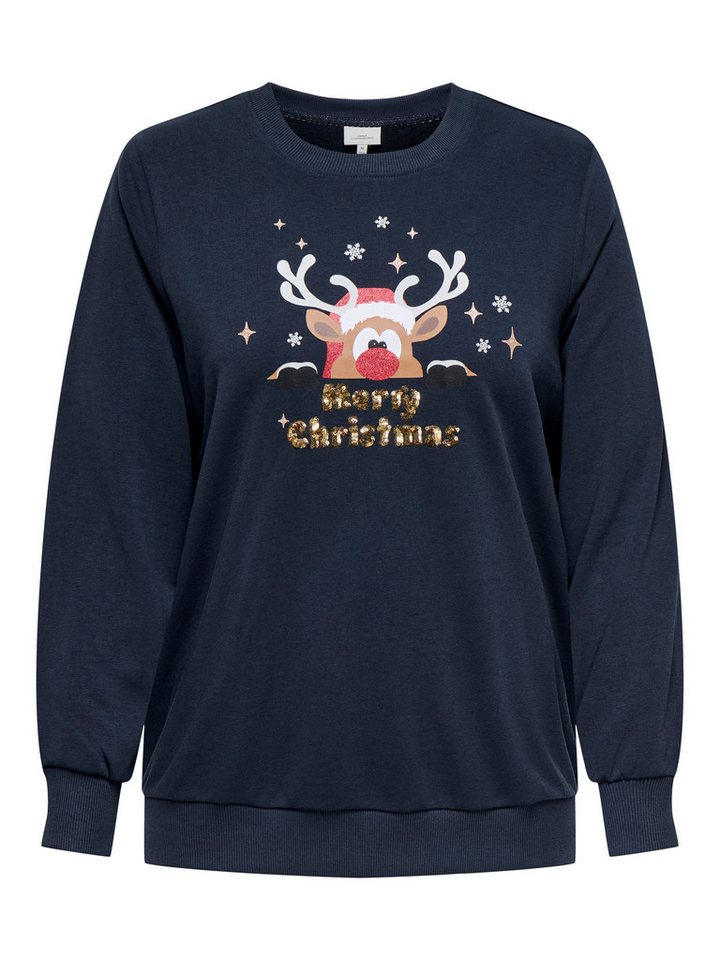 ONLY CARMAKOMA Sweatshirt CARXMAS SNOW LS O-NECK SWEAT SWT Ugly Sweater von ONLY CARMAKOMA