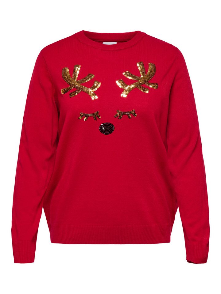 ONLY CARMAKOMA Weihnachtspullover CARXMAS SHINE LS ONECK KNT Ugly Sweater von ONLY CARMAKOMA