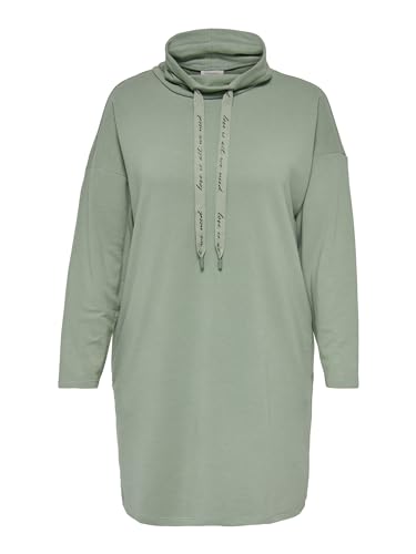 ONLY CARMAKOMA Women's CARLUCI Highneck Dress SWT Kleid, Lily Pad, M-46/48 von ONLY Carmakoma