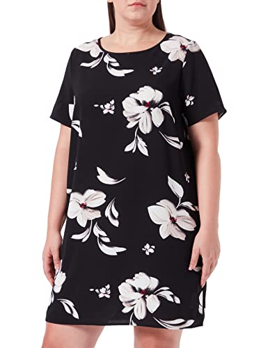 ONLY CARMAKOMA Women's CARLUX SS Tunic Dress WVN NOOS Blusenkleid, Black/AOP:Florence Flower, 44 von ONLY Carmakoma