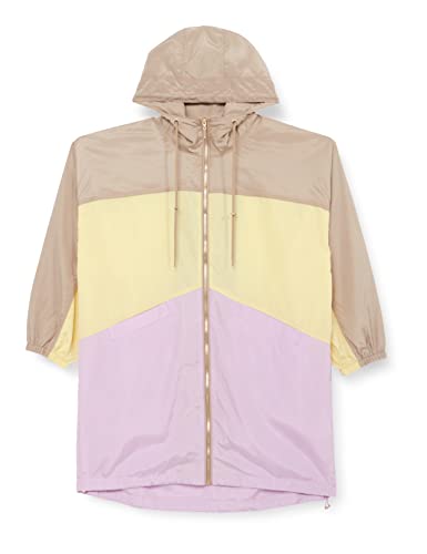 ONLY CARMAKOMA Women's CARROSE Life Block Long Jacket OTW Jacke, Cloud Dancer/Detail:W.Nomad & Lemon MERINQUE, M von ONLY Carmakoma