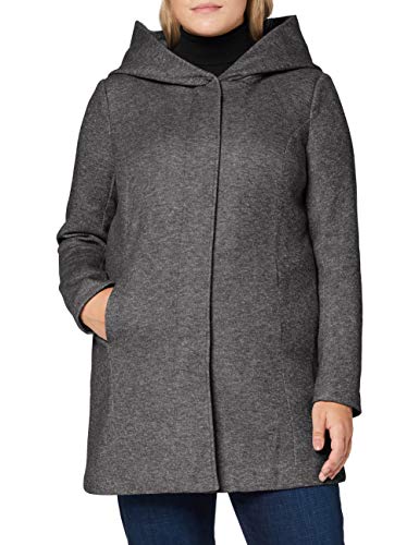 ONLY Carmakoma Women's CARSEDONA Light Coat OTW NOOS Mantel, Dark Grey Melange, L-50/52 von ONLY Carmakoma