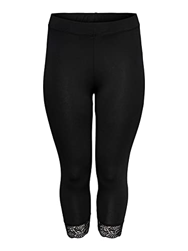 ONLY CARMAKOMA Women's CARTIME Calf LACE ESS Leggings, Black, L-50/52 von ONLY Carmakoma