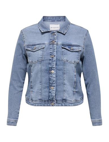 ONLY CARMAKOMA Damen CARWESPA LS Jacket DNM NOOS Jacke, Light Blue Denim, 48 von ONLY Carmakoma
