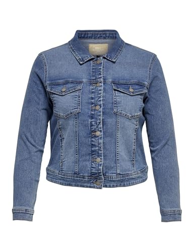 ONLY CARMAKOMA Damen CARWESPA LS Jacket DNM NOOS Jacke, Light Blue Denim, 48 von ONLY Carmakoma