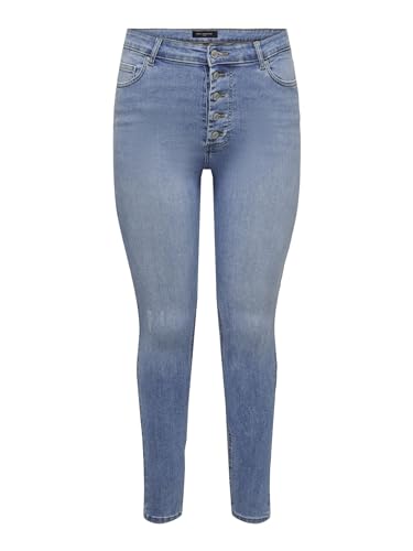 ONLY CARMAKOMA Women's CARWILLY HW SK BTN DNM TA146 Jeans, Light Blue Denim, 52/32 von ONLY Carmakoma