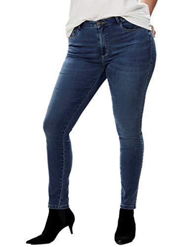 ONLY Carmakoma NOS Damen Caraugusta Hw Sk Dnm Mbd Noos Jeans, Blau (Medium Blue Denim Medium Blue Denim), 44 EU von ONLY