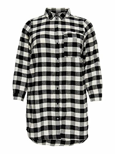 Karierte Curvy 3/4-Arm- Hemd von ONLY Carmakoma