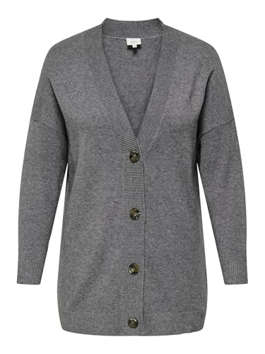 ONLY CARMAKOMA Damen Caresly Ls Button Cardigan KNT Noos Strickjacke, Chocolate Torte/Detail:Melange, 42-44 EU von ONLY Carmakoma
