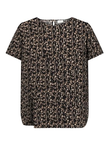 ONLY CARMAKOMA Damen Carvica Life WVN Noos Top, Black/AOP:cora Graphic, 46 Große Größen EU von ONLY Carmakoma
