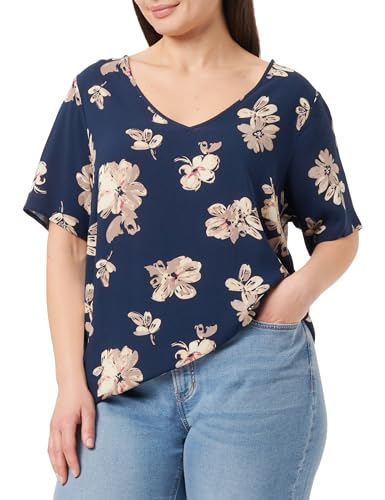 ONLY CARMAKOMA Carnova Ditte Life Ss V-Neck Top AOP von ONLY Carmakoma