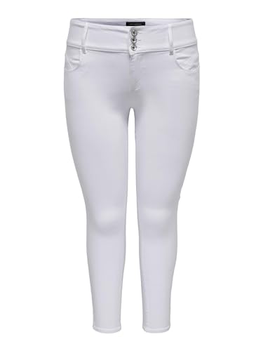 ONLY CARMAKOMA Damen CARANNA Life REG DNM PIM897 Skinny Fit Jeans, White, 52W x 32L von ONLY Carmakoma