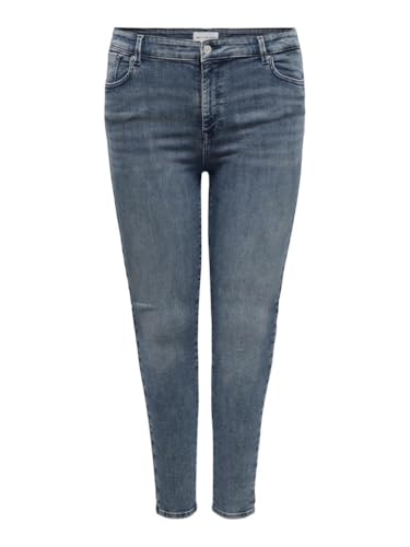 ONLY CARMAKOMA Damen CARPOWER MID Skinny Pushup DNM TAI886 Jeanshose, Special Blue Grey Denim, 50W x 32L von ONLY CARMAKOMA