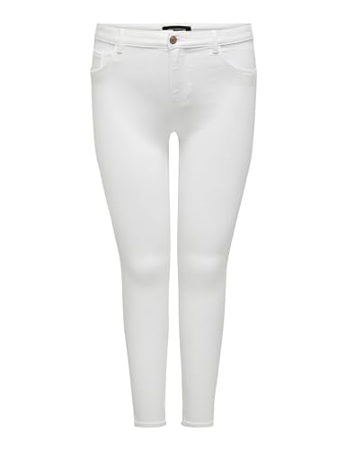 ONLY CARMAKOMA Damen CARTHUNDER Life REG SK DNM PIM368 NOOS Skinny-fit-Jeans, White, 42W x 32L von ONLY Carmakoma