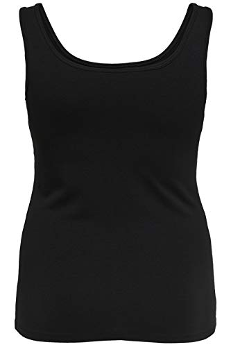 ONLY CARMAKOMA Damen CARTIME Life Tank TOP JRS Tanktop, Black, 50 (Herstellergröße: L-50/52) von ONLY Carmakoma